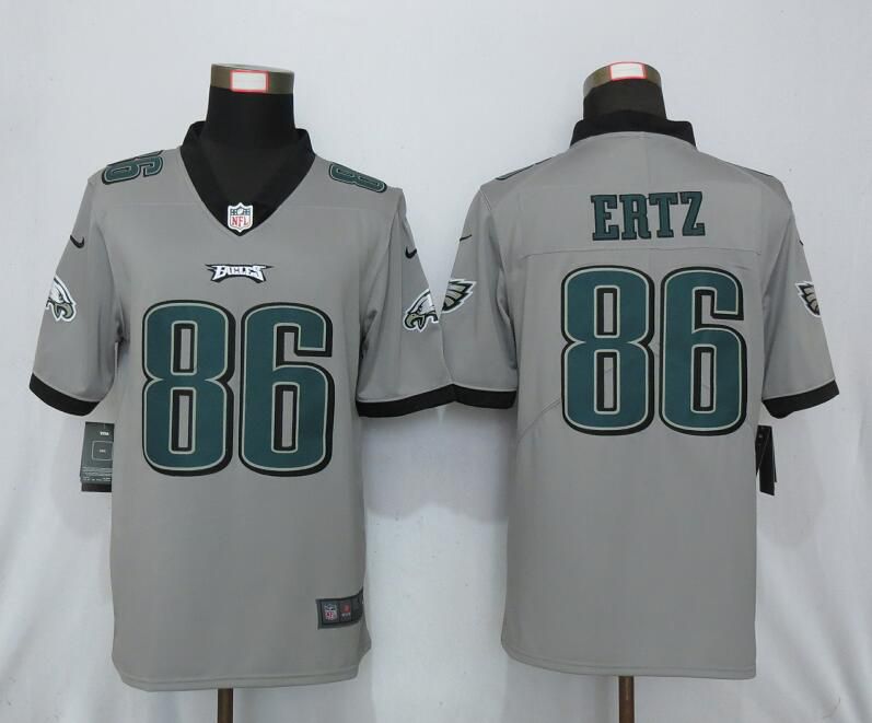 Men Nike Philadelphia Eagles #86 Ertz 2019 Vapor Untouchable Gray Inverted Legend Limited Jersey